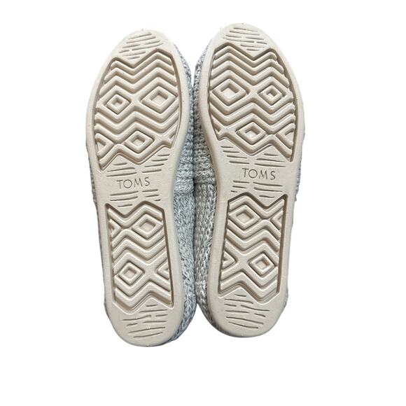Toms Alpargata White Cozy Sweater Knit Slip on Flats Shoes Size 8 New - Picture 5 of 6